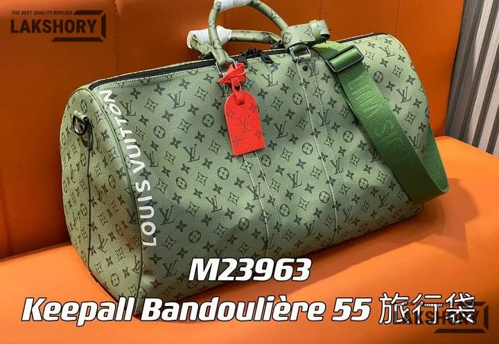 Louis Vuitton 1:1 Mirror Replica Keepall Bandouliere Khaki Green/Vermillion Red Louis Vuitton Replica Keepall Louis Vuitton 1:1 Mirror Replica Keepall Bandouliere Khaki Green/Vermillion Red Louis Vuitton Replica Keepall