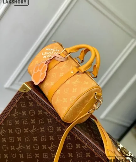 Louis Vuitton 1:1 Mirror Replica Keepall Bandoulire 25 Yellow 25CM/9.8IN Louis Vuitton Replica Speedy