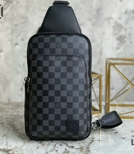 Louis Vuitton 1:1 Mirror Replica Avenue Slingbag Damier Graphite Black 31CM/12.2IN Louis Vuitton Replica Avenue