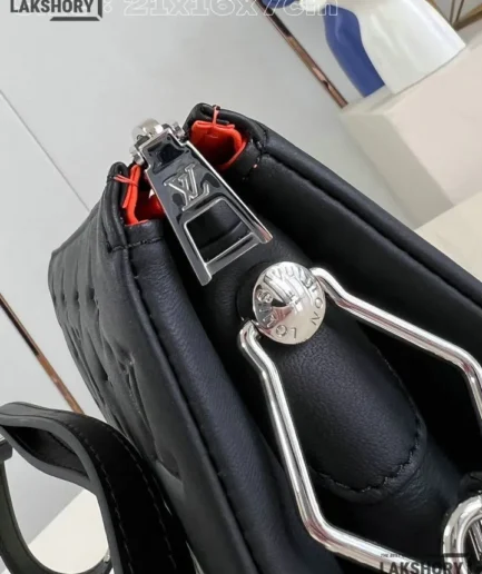 Louis Vuitton 1:1 Mirror Replica Lambskin Embossed Monogram Coussin PM Black 21CM/8.3IN Louis Vuitton Replica Coussin