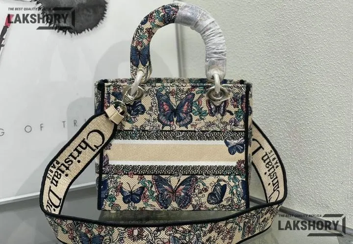 Dior 1:1 Mirror Replica Mint Lady D-Lite Butterfly Multicolour 24CM/9.4IN Christian Dior Replica Lady Dior 1:1 Mirror Replica Mint Lady D-Lite Butterfly Multicolour 24CM/9.4IN Christian Dior Replica Lady