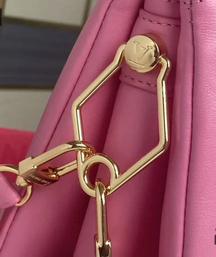 Louis Vuitton 1:1 Mirror Replica Lambskin Embossed Vuittamins Coussin PM Rose Violet 26CM/10.2IN Louis Vuitton Replica Coussin