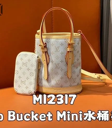 Louis Vuitton 1:1 Mirror Replica Nano Bucket Mastic Monogram Canvas 17CM/6.7IN Louis Vuitton Replica Neo