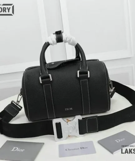 Dior 1:1 Mirror Replica Lingot 26 Oblique Two-Way Black 26CM/10.2IN Christian Dior Other Styles