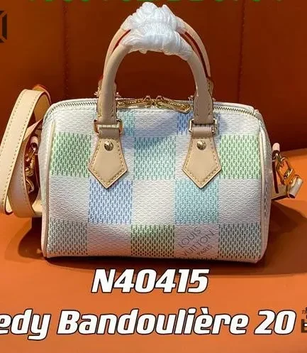 Louis Vuitton 1:1 Mirror Replica Damier Giant Speedy Bandouliere 20 Pistachio 20.5CM/8.1IN Louis Vuitton Replica Speedy