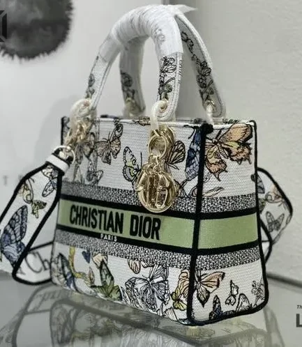 Dior 1:1 Mirror Replica Toile de Jouy Mexico Lady D-Lite Multicolor 24CM/9.4IN Christian Dior Replica Lady