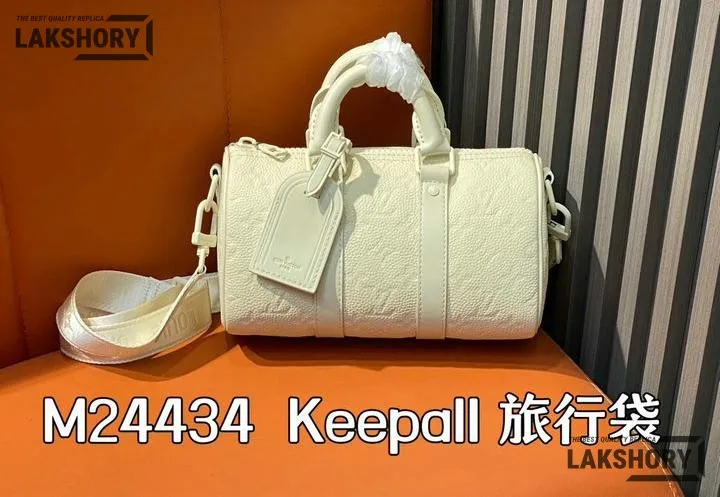 Louis Vuitton 1:1 Mirror Replica Keepall Bandoulire 25 Taurillon Monogram Ceam 25CM/9.8IN Louis Vuitton Replica Keepall Louis Vuitton 1:1 Mirror Replica Keepall Bandoulire 25 Taurillon Monogram Ceam 25CM/9.8IN Louis Vuitton Replica Keepall