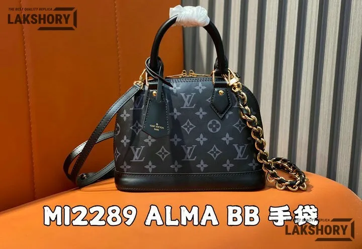 Louis Vuitton 1:1 Mirror Replica Monogram Alma BB Ink 23.5CM/9.3IN Louis Vuitton Replica Alma Louis Vuitton 1:1 Mirror Replica Monogram Alma BB Ink 23.5CM/9.3IN Louis Vuitton Replica Alma