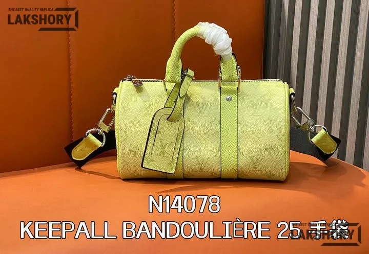 Louis Vuitton 1:1 Mirror Replica Keepall Bandoulire 25 Lemon Yellow 25CM/9.8IN Louis Vuitton Replica Keepall Louis Vuitton 1:1 Mirror Replica Keepall Bandoulire 25 Lemon Yellow 25CM/9.8IN Louis Vuitton Replica Keepall