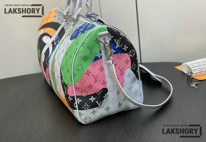 Louis Vuitton 1:1 Mirror Replica Monogram Keepall Bandouliere 55 Multicolor 55CM/21.7IN Louis Vuitton Replica Keepall Louis Vuitton 1:1 Mirror Replica Monogram Keepall Bandouliere 55 Multicolor 55CM/21.7IN Louis Vuitton Replica Keepall