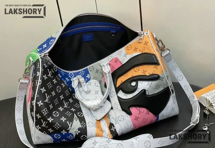 Louis Vuitton 1:1 Mirror Replica Monogram Keepall Bandouliere 55 Multicolor 55CM/21.7IN Louis Vuitton Replica Keepall Louis Vuitton 1:1 Mirror Replica Monogram Keepall Bandouliere 55 Multicolor 55CM/21.7IN Louis Vuitton Replica Keepall