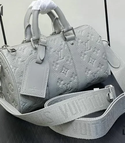 Louis Vuitton 1:1 Mirror Replica Keepall Bandouliere 25 Mineral Gray 25CM/9.8IN Louis Vuitton Replica Keepall