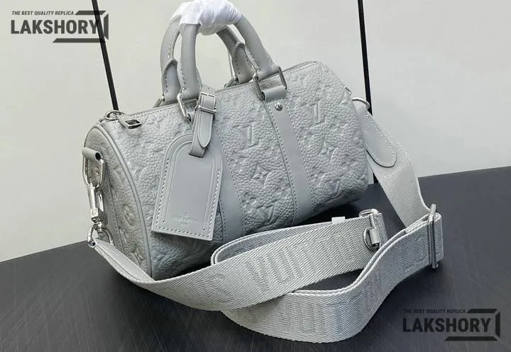Louis Vuitton 1:1 Mirror Replica Keepall Bandouliere 25 Mineral Gray 25CM/9.8IN Louis Vuitton Replica Keepall Louis Vuitton 1:1 Mirror Replica Keepall Bandouliere 25 Mineral Gray 25CM/9.8IN Louis Vuitton Replica Keepall