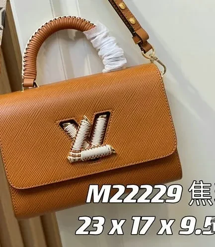 Louis Vuitton 1:1 Mirror Replica Epi Twist MM Gold Honey Top Handle Bag 23CM/9.1IN Louis Vuitton Replica Twist