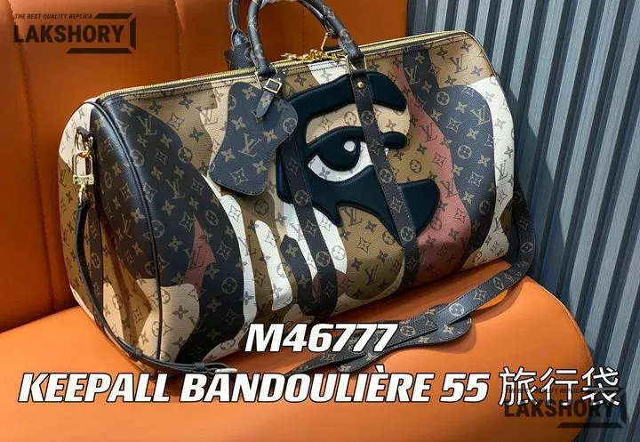 Louis Vuitton 1:1 Mirror Replica Monogram Keepall Bandouliere 55 Multicolor 55CM/21.7IN Louis Vuitton Replica Keepall Louis Vuitton 1:1 Mirror Replica Monogram Keepall Bandouliere 55 Multicolor 55CM/21.7IN Louis Vuitton Replica Keepall