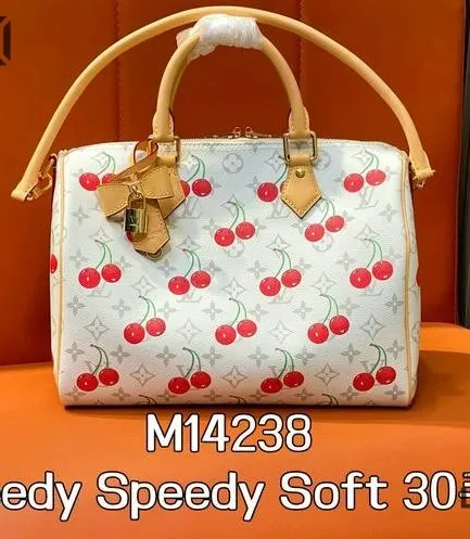 Louis Vuitton 1:1 Mirror Replica LV X TM Speedy Soft Bandouliere 30 Monogram Cerises 30CM/11.8IN Louis Vuitton Replica Speedy
