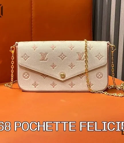 Louis Vuitton 1:1 Mirror Replica Pochette Félicie Bicolor Eden 21CM/8.3IN Louis Vuitton Replica Pochette Accessories