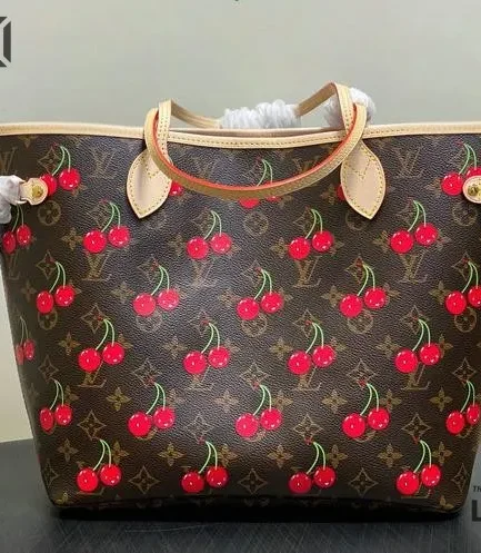 Louis Vuitton 1:1 Mirror Replica LV x TM Neverfull MM Cherry Monogram 31CM/12.2IN Louis Vuitton Replica Neverfull