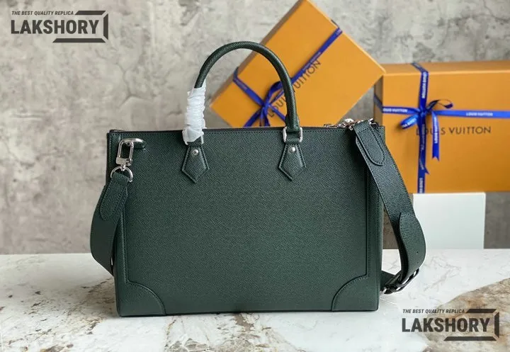Louis Vuitton 1:1 Mirror Replica Taiga Slim Briefcase Dark Green 40CM/15.7IN Louis Vuitton Replica Business Bags Louis Vuitton 1:1 Mirror Replica Taiga Slim Briefcase Dark Green 40CM/15.7IN Louis Vuitton Replica Business Bags
