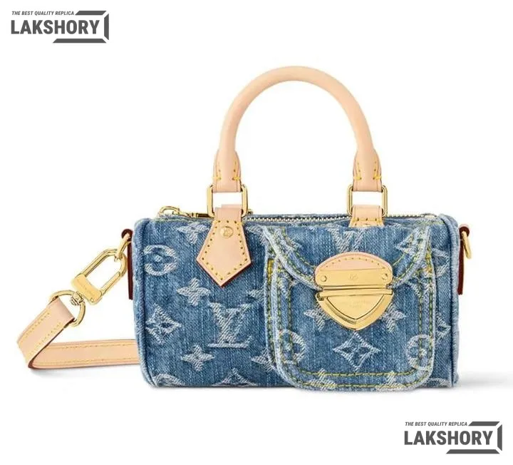 Louis Vuitton 1:1 Mirror Replica Nano Speedy Monogram Denim 16CM/6.3IN Louis Vuitton Replica Speedy Louis Vuitton 1:1 Mirror Replica Nano Speedy Monogram Denim 16CM/6.3IN Louis Vuitton Replica Speedy