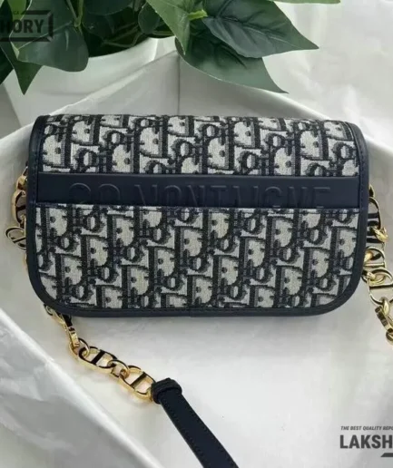 Dior 1:1 Mirror Replica 30 Montaigne Blue  Avenue Bag 22.5CM/8.9IN Christian Dior Replica 30 Montaigne