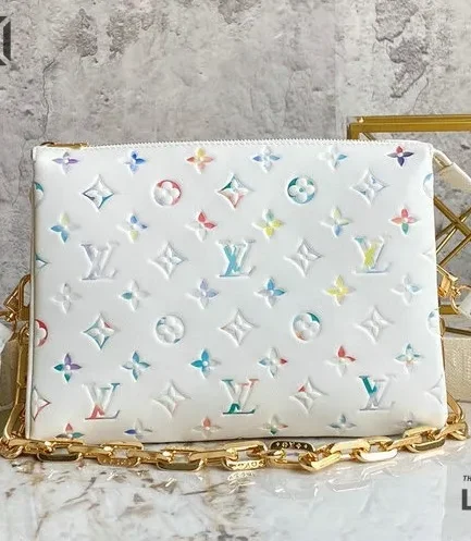 Louis Vuitton 1:1 Mirror Replica Coussin Bag Monogram Flower Embossed Lambskin PM 26CM/10.2IN Louis Vuitton Replica Coussin