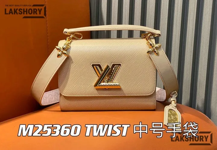 Louis Vuitton 1:1 Mirror Replica Twist MM Epi Grained Leather 23CM/9.1IN Louis Vuitton Replica Twist Louis Vuitton 1:1 Mirror Replica Twist MM Epi Grained Leather 23CM/9.1IN Louis Vuitton Replica Twist
