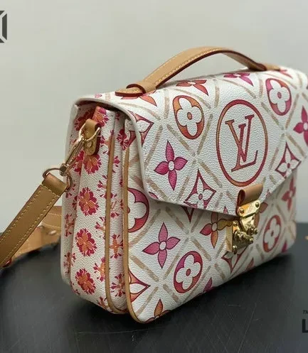 Louis Vuitton 1:1 Mirror Replica Tiles By The Pool Pochette Metis MM Coral 25CM/9.8IN Louis Vuitton Replica Pochette Metis