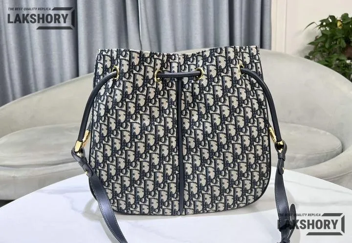 Dior 1:1 Mirror Replica Oblique Nolita Bag Blue & Beige Canvas Christian Dior Other Styles Dior 1:1 Mirror Replica Oblique Nolita Bag Blue & Beige Canvas Christian Dior Other Styles