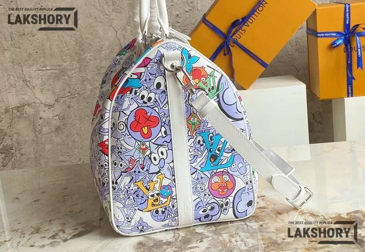 Louis Vuitton 1:1 Mirror Replica Monogram Comics Keepall Bandouliere 50 Multicolor 50CM/19.7IN Louis Vuitton Replica Keepall Louis Vuitton 1:1 Mirror Replica Monogram Comics Keepall Bandouliere 50 Multicolor 50CM/19.7IN Louis Vuitton Replica Keepall