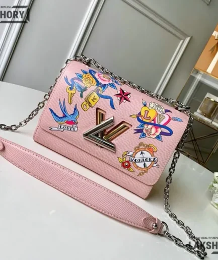 Louis Vuitton 1:1 Mirror Replica Twist Mm Tatoo Pink Collector 23CM/9.1IN Louis Vuitton Replica Twist