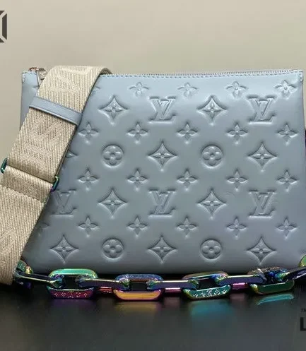 Louis Vuitton 1:1 Mirror Replica Coussin PM Coussin Washed Blue 26CM/10.2IN Louis Vuitton Replica Coussin