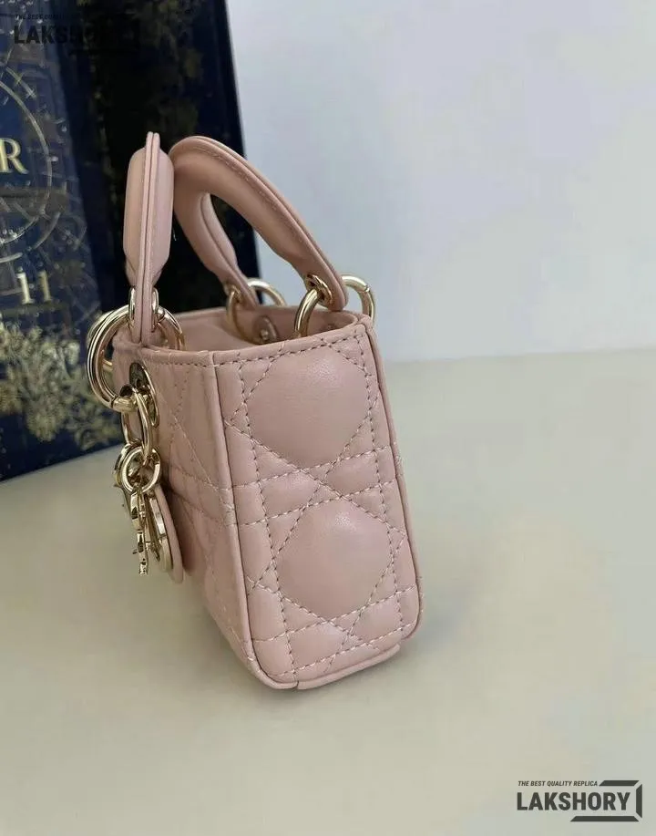 Dior 1:1 Mirror Replica Lambskin Lady D-Joy Micro Cannage 16CM/6.3IN Christian Dior Replica Lady Dior 1:1 Mirror Replica Lambskin Lady D-Joy Micro Cannage 16CM/6.3IN Christian Dior Replica Lady