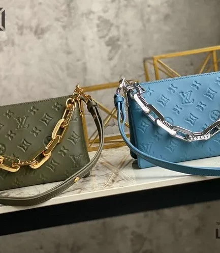 Louis Vuitton 1:1 Mirror Replica Lambskin Embossed Coussin MM Chain/Strap Louis Vuitton Replica Coussin