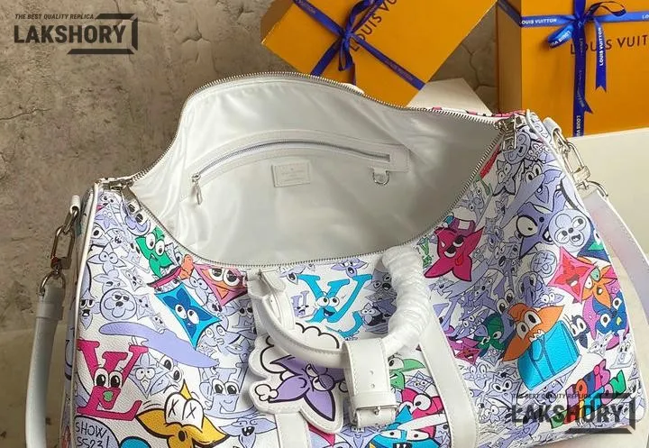 Louis Vuitton 1:1 Mirror Replica Monogram Comics Keepall Bandouliere 50 Multicolor 50CM/19.7IN Louis Vuitton Replica Keepall Louis Vuitton 1:1 Mirror Replica Monogram Comics Keepall Bandouliere 50 Multicolor 50CM/19.7IN Louis Vuitton Replica Keepall