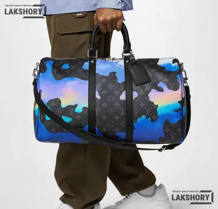 Louis Vuitton 1:1 Mirror Replica Keepall Bandouliere 45 Sunrise Eclipse Black/Grey/Multi 45CM/17.7IN Louis Vuitton Replica Keepall Louis Vuitton 1:1 Mirror Replica Keepall Bandouliere 45 Sunrise Eclipse Black/Grey/Multi 45CM/17.7IN Louis Vuitton Replica Keepall