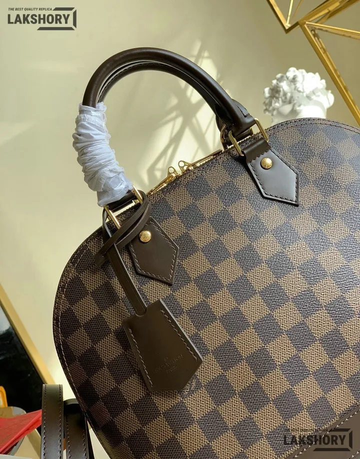 Louis Vuitton 1:1 Mirror Replica Alma PM Damier Ebene 32CM/12.6IN Louis Vuitton Replica Alma Louis Vuitton 1:1 Mirror Replica Alma PM Damier Ebene 32CM/12.6IN Louis Vuitton Replica Alma