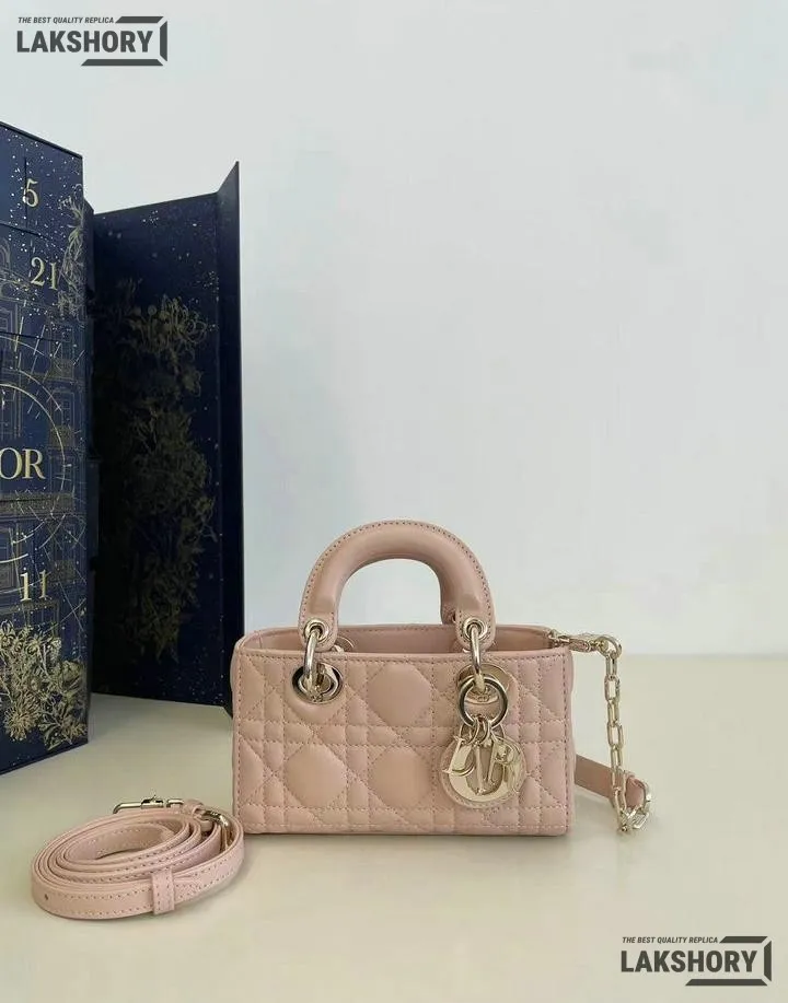Dior 1:1 Mirror Replica Lambskin Lady D-Joy Micro Cannage 16CM/6.3IN Christian Dior Replica Lady Dior 1:1 Mirror Replica Lambskin Lady D-Joy Micro Cannage 16CM/6.3IN Christian Dior Replica Lady