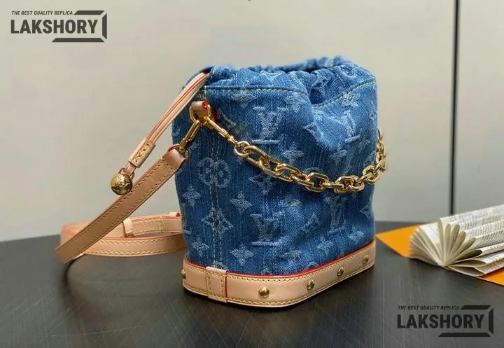 Louis Vuitton 1:1 Mirror Replica Nano Noé Monogram Denim Blue 20.5CM/8.1IN Louis Vuitton Replica Neo Louis Vuitton 1:1 Mirror Replica Nano Noé Monogram Denim Blue 20.5CM/8.1IN Louis Vuitton Replica Neo