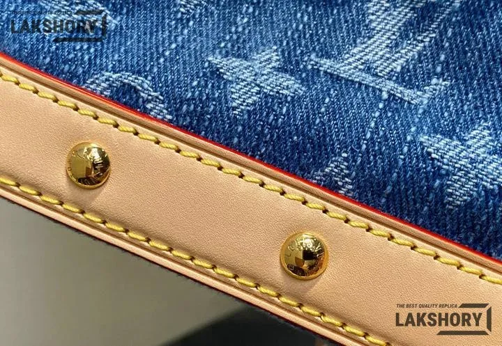 Louis Vuitton 1:1 Mirror Replica Nano Noé Monogram Denim Blue 20.5CM/8.1IN Louis Vuitton Replica Neo Louis Vuitton 1:1 Mirror Replica Nano Noé Monogram Denim Blue 20.5CM/8.1IN Louis Vuitton Replica Neo