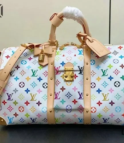 Louis Vuitton 1:1 Mirror Replica LV x TM Keepall Bandoulire 45 Canvas Cabin Size 45CM/17.7IN Louis Vuitton Replica Keepall