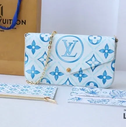 Louis Vuitton 1:1 Mirror Replica Felicie Pochette Monogram Canvas Multicolour 21CM/8.3IN Louis Vuitton Replica Pochette Accessories