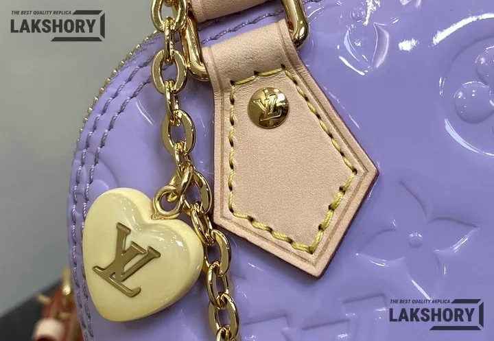 Louis Vuitton 1:1 Mirror Replica Vernis Nano Alma Glossy Lilac 18CM/7.1IN Louis Vuitton Replica Alma Louis Vuitton 1:1 Mirror Replica Vernis Nano Alma Glossy Lilac 18CM/7.1IN Louis Vuitton Replica Alma