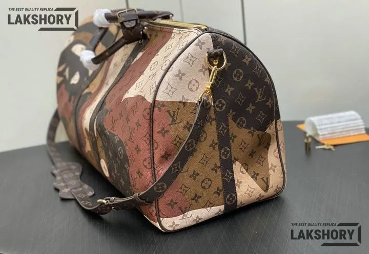 Louis Vuitton 1:1 Mirror Replica Monogram Keepall Bandouliere 55 Multicolor 55CM/21.7IN Louis Vuitton Replica Keepall Louis Vuitton 1:1 Mirror Replica Monogram Keepall Bandouliere 55 Multicolor 55CM/21.7IN Louis Vuitton Replica Keepall
