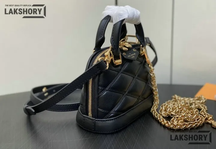 Louis Vuitton 1:1 Mirror Replica Nano Alma Malletage Black 18CM/7.1IN Louis Vuitton Replica Alma Louis Vuitton 1:1 Mirror Replica Nano Alma Malletage Black 18CM/7.1IN Louis Vuitton Replica Alma