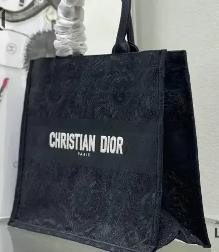 Dior 1:1 Mirror Replica Cabinet de la Mer Book Tote Navy Blue Christian Dior Replica Book Totes