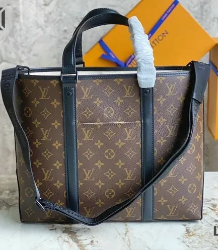 Louis Vuitton 1:1 Mirror Replica Monogram Macassar Weekend Tote PM 37CM/14.6IN Replica Tote Bags