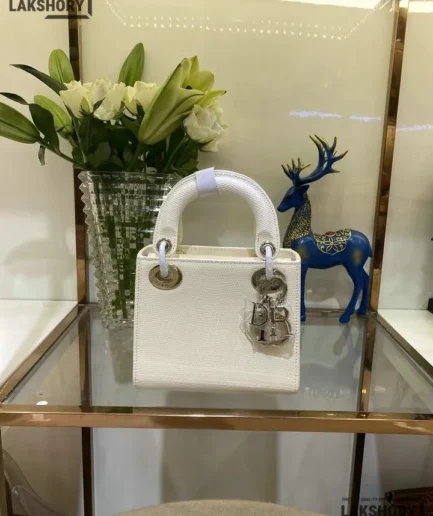 Dior 1:1 Mirror Replica Mini Lizard Lady Dior Bag 17CM/6.7IN Christian Dior Replica Lady