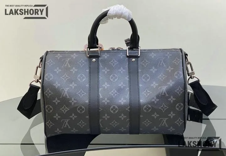 Louis Vuitton 1:1 Mirror Replica Keepall Bandoulire 35 Eclipse Bag 35CM/13.8IN Louis Vuitton Replica Keepall Louis Vuitton 1:1 Mirror Replica Keepall Bandoulire 35 Eclipse Bag 35CM/13.8IN Louis Vuitton Replica Keepall