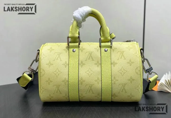 Louis Vuitton 1:1 Mirror Replica Keepall Bandoulire 25 Lemon Yellow 25CM/9.8IN Louis Vuitton Replica Keepall Louis Vuitton 1:1 Mirror Replica Keepall Bandoulire 25 Lemon Yellow 25CM/9.8IN Louis Vuitton Replica Keepall
